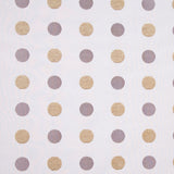 Cream/Antique Gold/Iridescent Brown Polka Dots Chenille