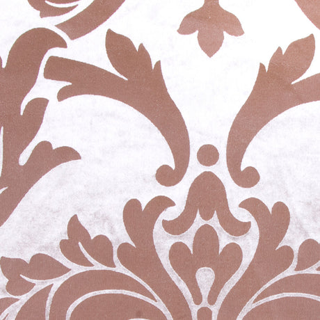 Beige/Chocolate Damask Velvet