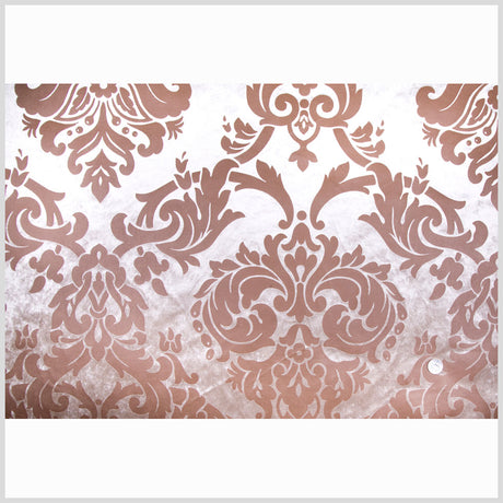 Beige/Chocolate Damask Velvet