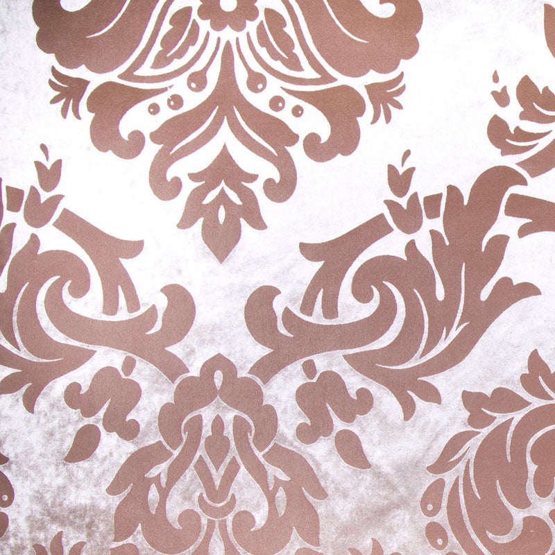 Beige/Chocolate Damask Velvet