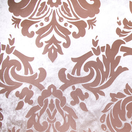 Beige/Chocolate Damask Velvet
