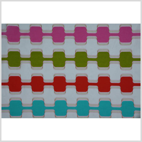 Primary Red/Teal/Fuchsia/Capri Kiwi Geometric Prints