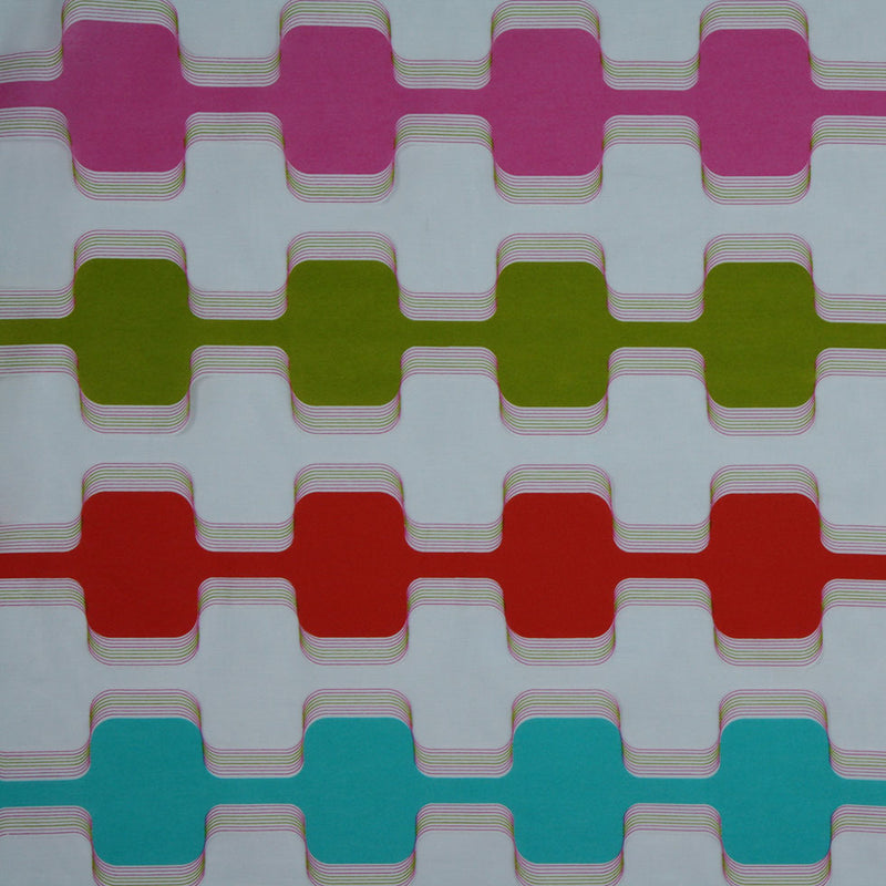 Primary Red/Teal/Fuchsia/Capri Kiwi Geometric Prints