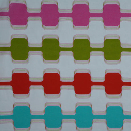 Primary Red/Teal/Fuchsia/Capri Kiwi Geometric Prints