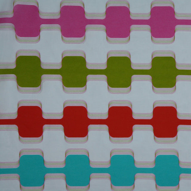 Primary Red/Teal/Fuchsia/Capri Kiwi Geometric Prints