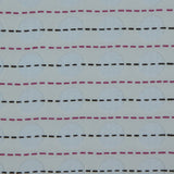 Natural/Magenta/Black-Brown Geometric Organza