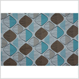 White/Light Teal/Taupe Geometric Prints
