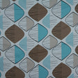 White/Light Teal/Taupe Geometric Prints