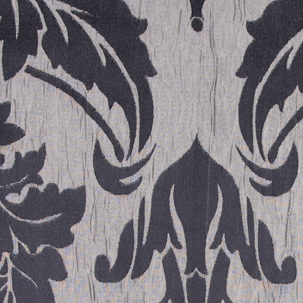 Silver/Black Damask Woven