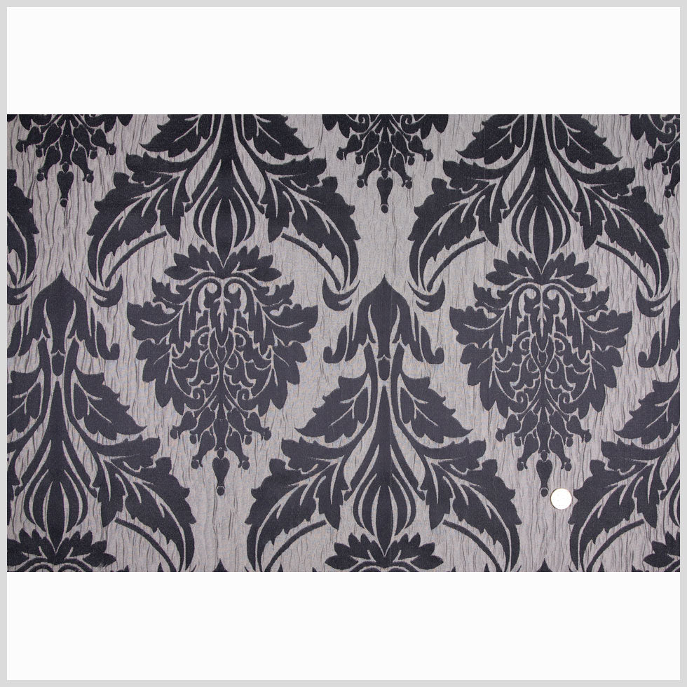 Silver/Black Damask Woven