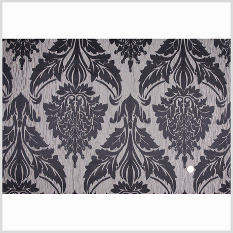 Silver/Black Damask Woven