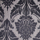 Silver/Black Damask Woven