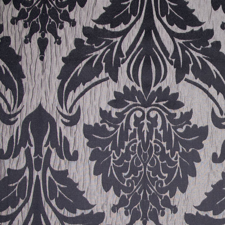 Silver/Black Damask Woven