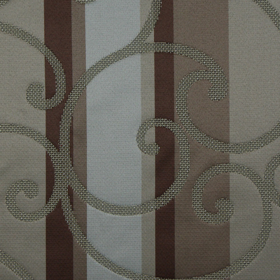 Chocolate/Beige/Taupe/Light Gray Swirls Woven