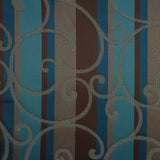 Teal/Constellation Blue/Chocolate/Taupe Swirls Woven