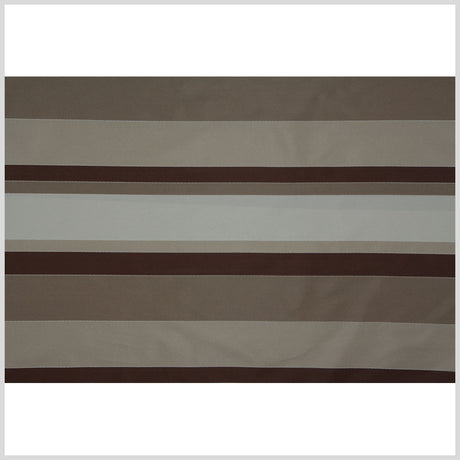 Chocolate/Taupe/khaki/Cream Stripes Woven