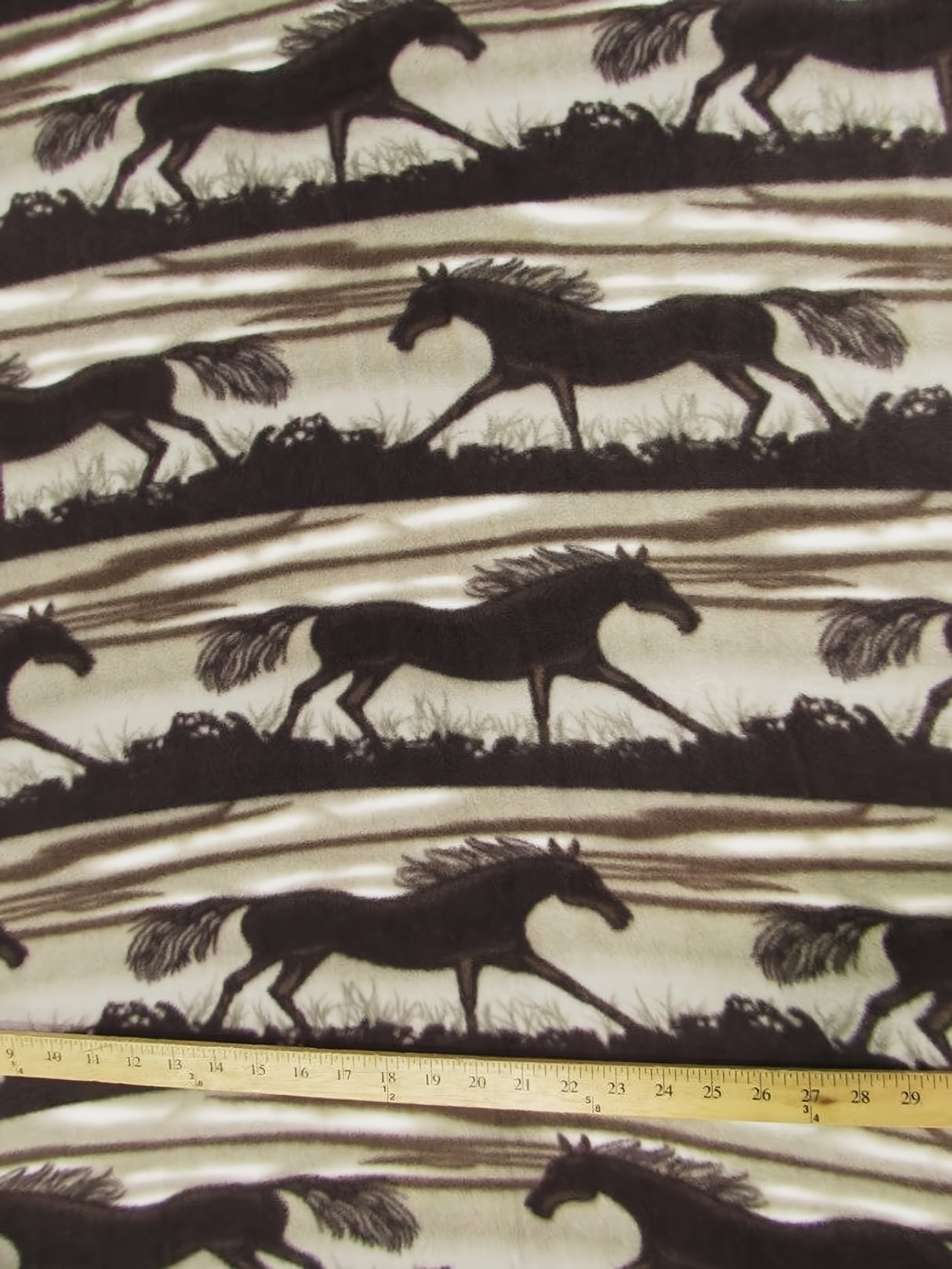 Animal Horse Printed Fleece Fabric