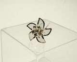 Silver Rhinestone Flower Hair Pins Metal Bobby Pins 72 Pack