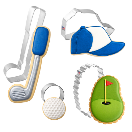 Golf Cookie Cutter Set - 4 Pieces - Foose Cookie Cutters - US Tin Plated Steel HS0419