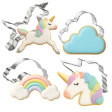 Unicorn Birthday Baby Shower Cookie Cutter 4 Pc Set HS0457
