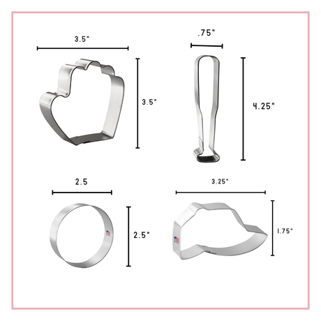 Baseball Cookie Cutter 4 Pc Set HS0562