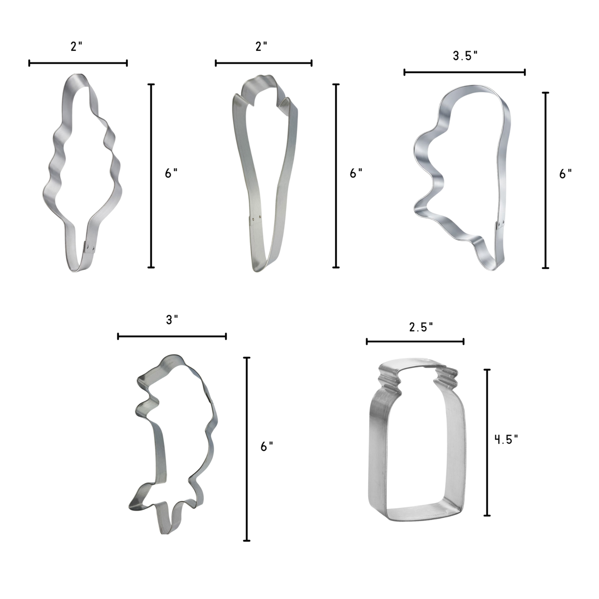 Long Stem Wild Flower Cookie Cutter 5 Pc Set HS0580