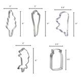 Long Stem Wild Flower Cookie Cutter 5 Pc Set HS0580