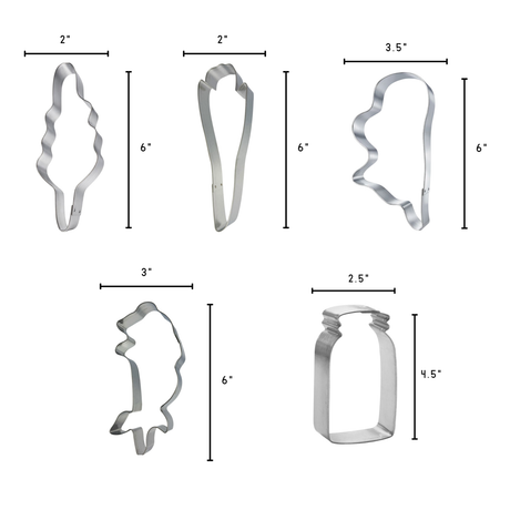 Long Stem Wild Flower Cookie Cutter 5 Pc Set HS0580