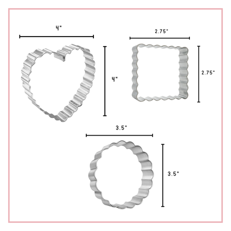 Fluted/Scalloped 3 Pc Set HS0619
