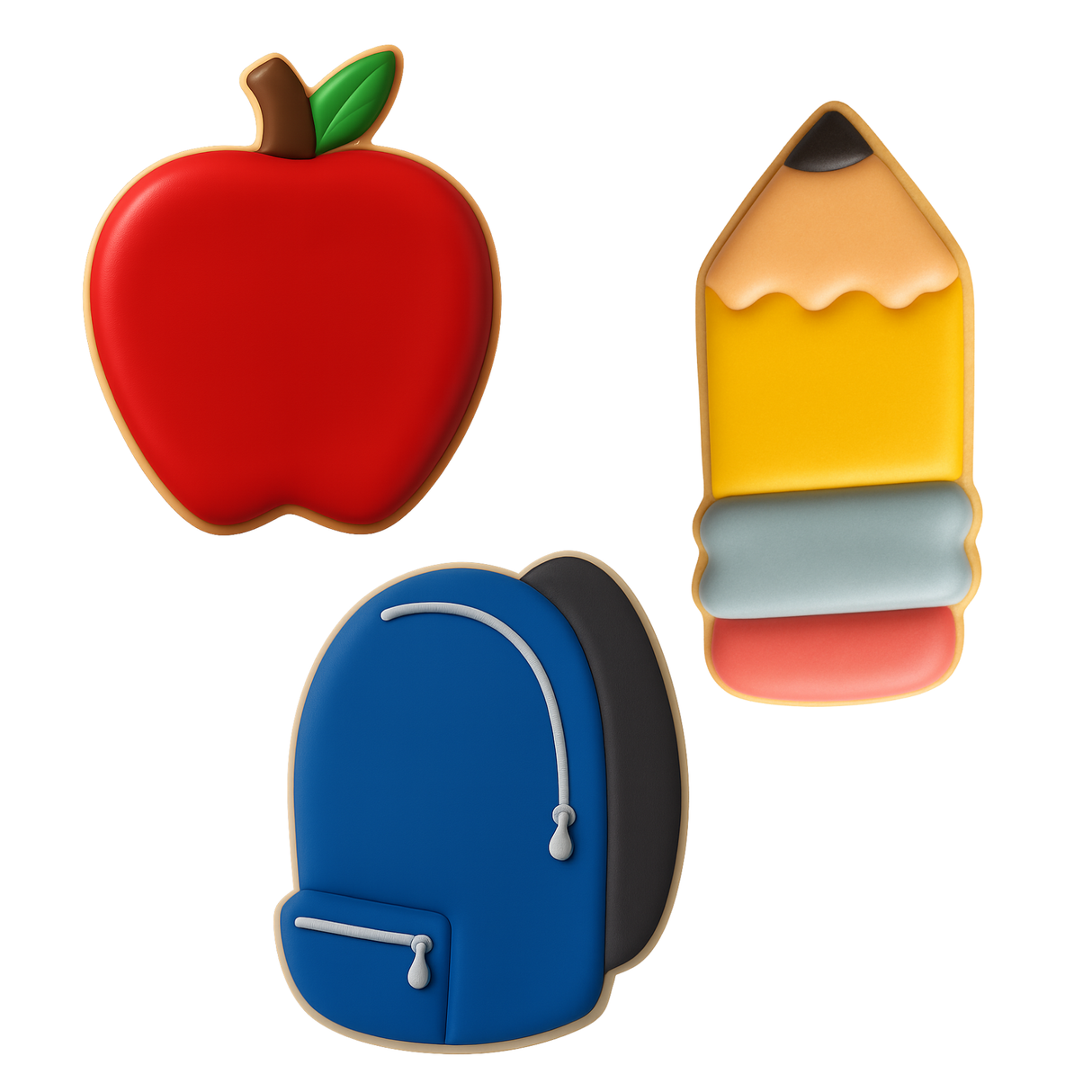 Back To School 3 Pc. Cookie Cutter Set