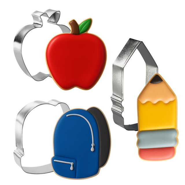 Back To School 3 Pc. Cookie Cutter Set