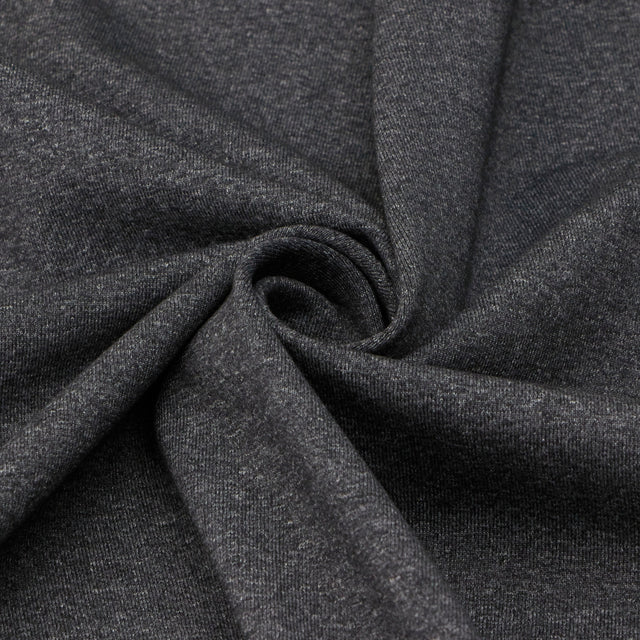 Elite Multi Blend Heavy Polyester Spandex Fabric - Charcoal Heather, 60/61" Width (1 Yard)