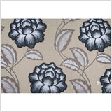 Antique Gold/Ebony Floral Shantung /Dupioni