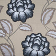 Antique Gold/Ebony Floral Shantung /Dupioni