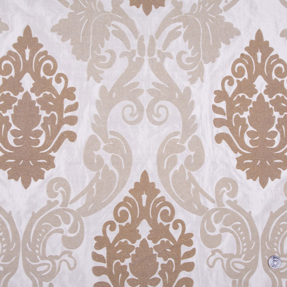 Cashmere/Beige Damask Shantung /Dupioni