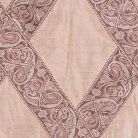 Caramel/Taupe Diamonds Shantung /Dupioni