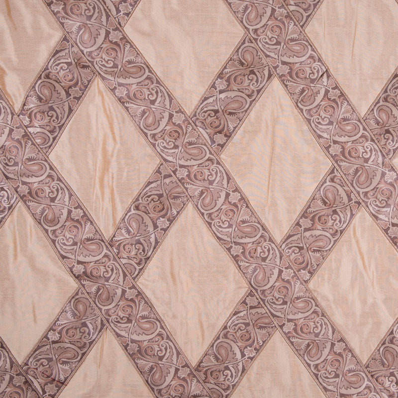 Caramel/Taupe Diamonds Shantung /Dupioni