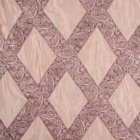 Caramel/Taupe Diamonds Shantung /Dupioni