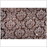 Dark Brown/Silver Damask Velvet