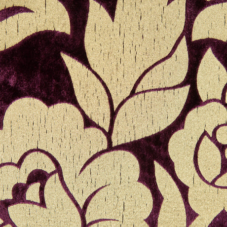 Royal Purple Velvet with Royal Gold Foil Floral Design