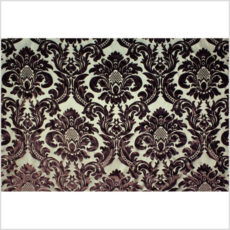 Chocolate/Royal Gold Floral Velvet