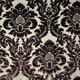 Chocolate/Royal Gold Floral Velvet