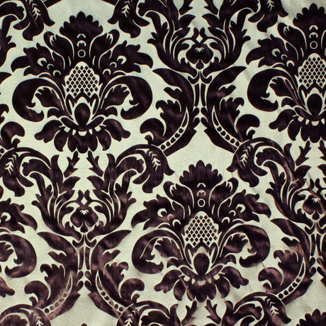 Chocolate/Royal Gold Floral Velvet