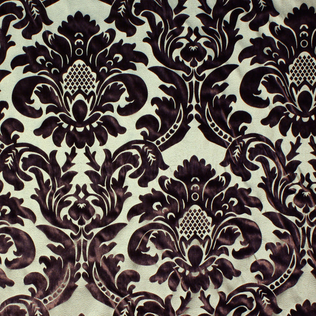 Chocolate/Royal Gold Floral Velvet