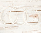 1/2" White Satin Covered Headbands - Pack of 12 Plain Headbands