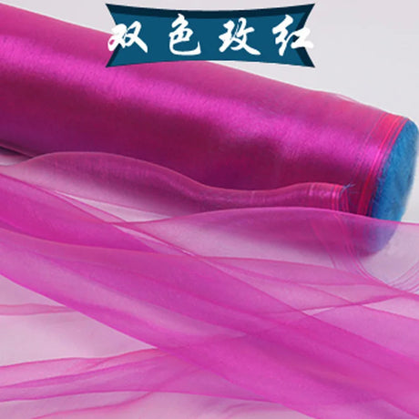 5m/lot Crystal Organza Tulle Roll Fabric For Draping Wedding Ceremony Party Home Decoration Wedding flowers arch 23 colours