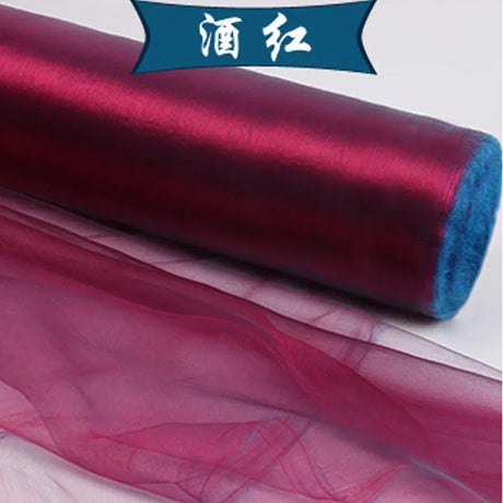 5m/lot Crystal Organza Tulle Roll Fabric For Draping Wedding Ceremony Party Home Decoration Wedding flowers arch 23 colours