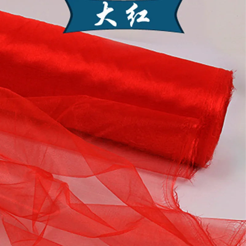 5m/lot Crystal Organza Tulle Roll Fabric For Draping Wedding Ceremony Party Home Decoration Wedding flowers arch 23 colours