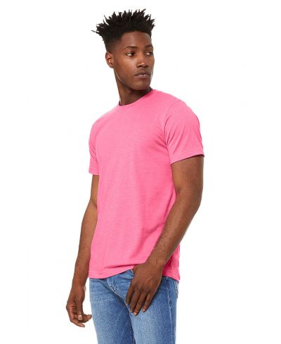 Bella Canvas 3001CVC Heather CVC T-Shirt Fabric - HTR Charity Pink, Crew Neck, Short Sleeve (1 Piece)