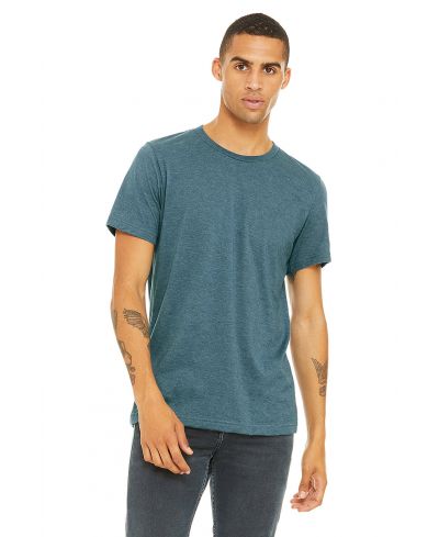 Bella Canvas 3001CVC Cotton Poly Fabric - HTR Deep Teal, Heathered, Short Sleeve (1 Unit)